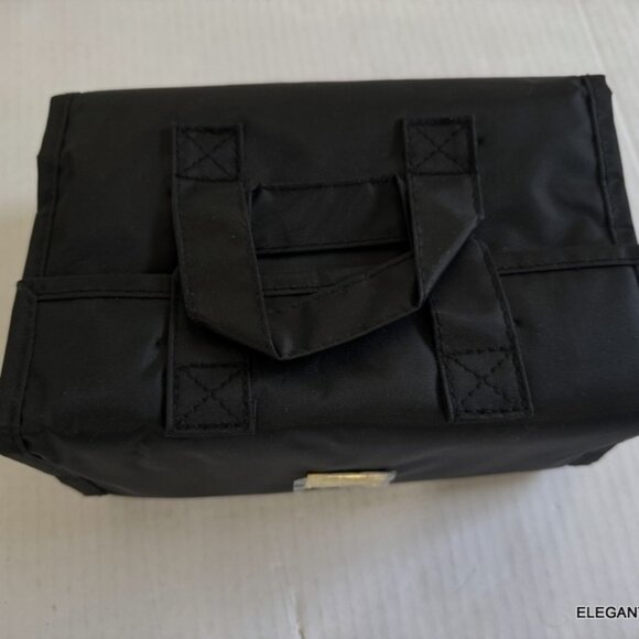 Joy Mangano Better Beauty Roll-Up Organizer Travel Case Black Medium - Picture 2 of 9